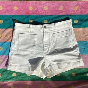 EVERLANE Patch Pocket Shorts in Bone Sz 12